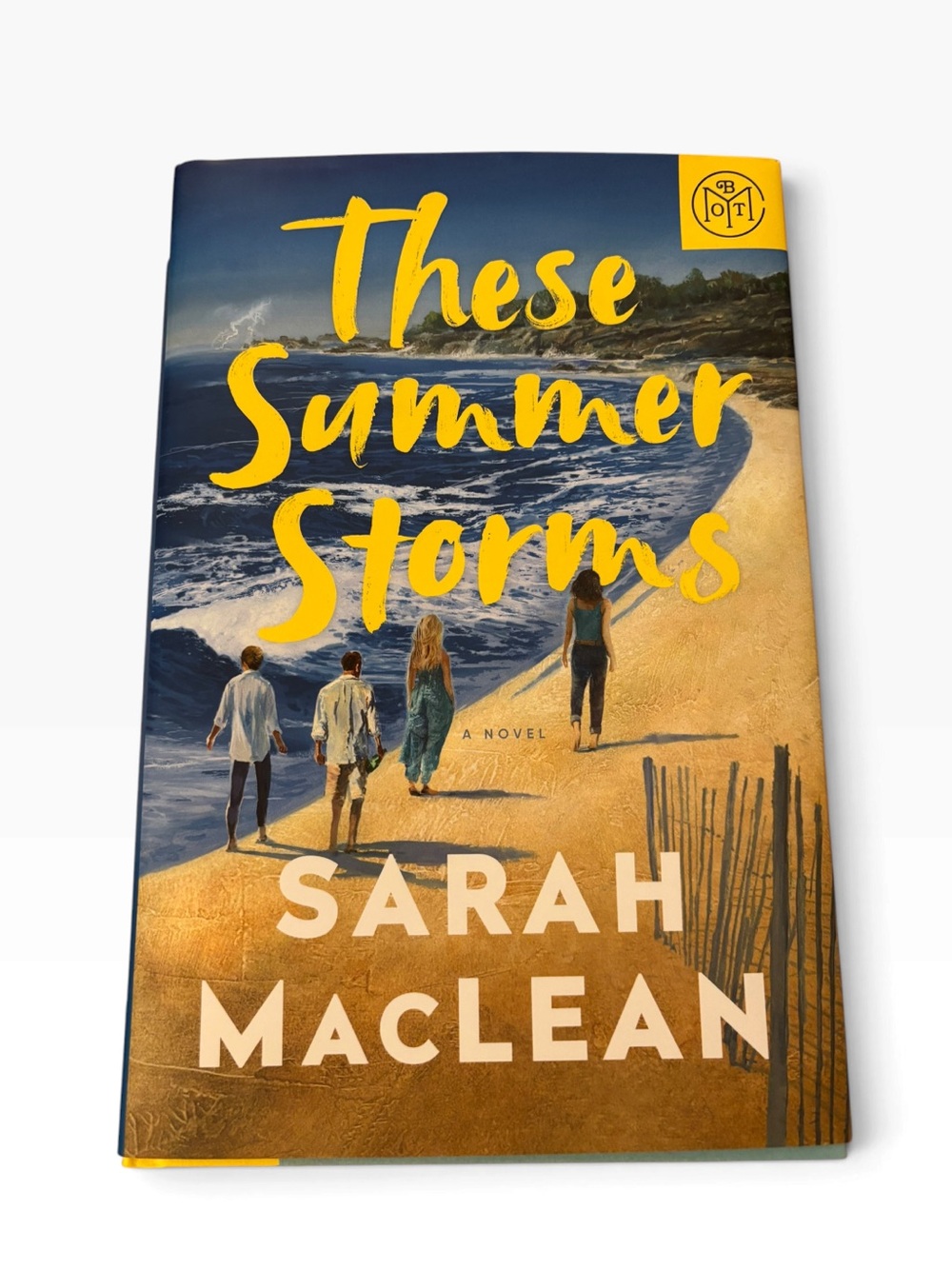 These Summer Storms (2025) by Sarah MacLean — Yellow & Blue Hardcover Novel